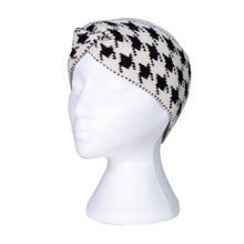Load image into Gallery viewer, THSBE1004: Cream: Houndstooth Knitted Headband
