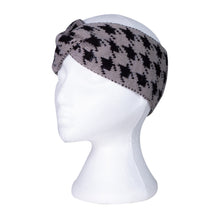 Load image into Gallery viewer, THSBE1005: Grey: Houndstooth Knitted Headband