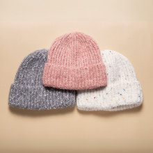 Load image into Gallery viewer, THSBE1010: White: Speckle Knit Beanie