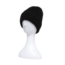 Load image into Gallery viewer, THSBE1021: Black: Ribbed Knit Beanie