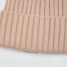 Load image into Gallery viewer, THSBE1026: Pink: Double Layer Pom Pom Rib Knit Beanie