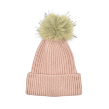 Load image into Gallery viewer, THSBE1036: Pink: Soft Knit Pom Pom Beanie