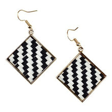 Load image into Gallery viewer, Square Weave Earrings | White
