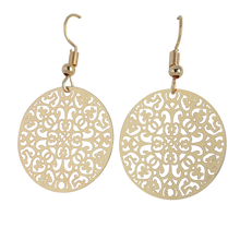 Load image into Gallery viewer, Monica Round Earrings | Gold
