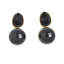 Load image into Gallery viewer, Pretty Pearl Earrings | Black
