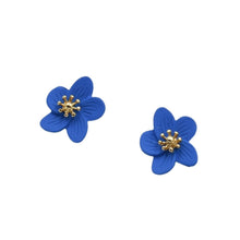 Load image into Gallery viewer, THSE1071: Blue: Flower Petals Earrings