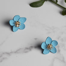 Load image into Gallery viewer, Flower Petals Earrings | Powder Blue
