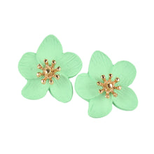 Load image into Gallery viewer, Flower Petals Earrings | Green
