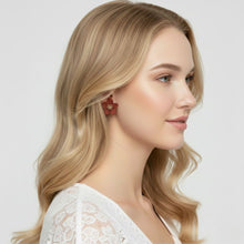 Load image into Gallery viewer, THSE1074: Ruby: Flower Petals Earrings