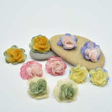 Load image into Gallery viewer, THSE1080: Pink Lavender: Duo Colour Flower Earrings