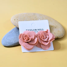 Load image into Gallery viewer, THSE1086: Dusty Rose: Rose Bloom Earrings