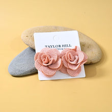 Load image into Gallery viewer, THSE1086: Dusty Rose: Rose Bloom Earrings