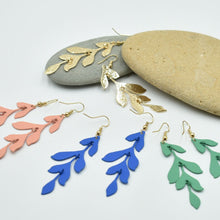 Load image into Gallery viewer, THSE1091: Pink: Leaf Drop Earrings