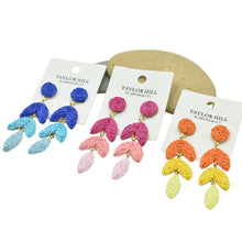 Load image into Gallery viewer, THSE1095: Sunrise: Woven Raffia Earrings
