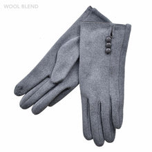 Load image into Gallery viewer, THSG1042: Grey: Three Buttons Gloves