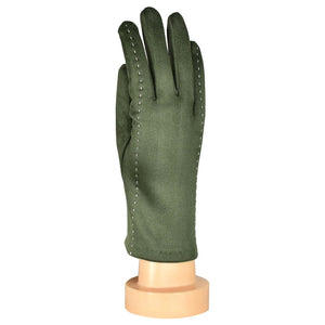 Stitching Pattern Gloves | Olive