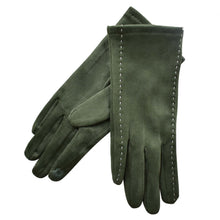 Load image into Gallery viewer, Stitching Pattern Gloves | Olive
