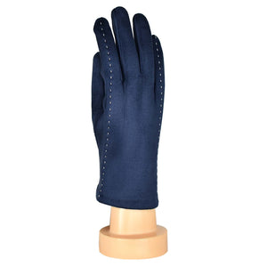 Stitching Pattern Gloves | Navy