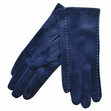 Load image into Gallery viewer, Stitching Pattern Gloves | Navy
