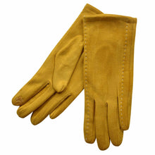 Load image into Gallery viewer, Stitching Pattern Gloves | Mustard
