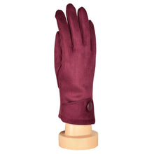 Load image into Gallery viewer, THSG1055: Red Wine: Big Button Cuffed Gloves
