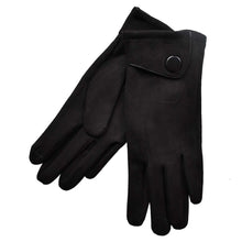 Load image into Gallery viewer, THSG1056: Black: Big Button Cuffed Gloves
