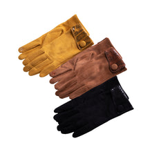 Load image into Gallery viewer, THSG1074: Tan: Cuff Snake Print Button Gloves
