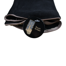 Load image into Gallery viewer, THSG1086: Black: Curved Trim Gloves