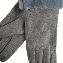 Load image into Gallery viewer, THSG1098: Grey: Stitching Double Layer Gloves