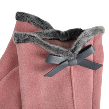 Load image into Gallery viewer, THSG1099: Pink: Faux Fur Trim Bow Gloves