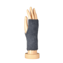 Load image into Gallery viewer, THSG1113: Grey: Fluffy Fingerless Gloves