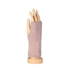 Load image into Gallery viewer, THSG1116: Powder Pink: Fluffy Fingerless Gloves
