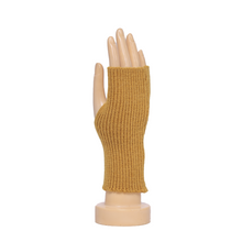 Load image into Gallery viewer, THSG1119: Mustard: Ribbed Fingerless Gloves
