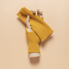 Load image into Gallery viewer, THSG1119: Mustard: Ribbed Fingerless Gloves
