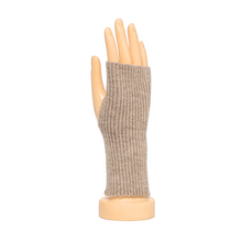 Load image into Gallery viewer, THSG1122: Oat: Ribbed Fingerless Gloves
