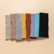 Load image into Gallery viewer, THSG1124: Brown: Ribbed Fingerless Gloves