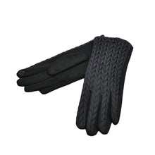 Load image into Gallery viewer, THSG1130: Black: Heritage Quilted Gloves - J'adore Gifts