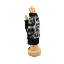 Load image into Gallery viewer, THSG1135: Grey: Faux Fur Cuff Fingerless Gloves