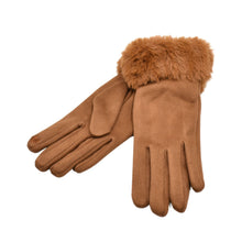 Load image into Gallery viewer, THSG1142: Cinnamon: Faux Fur Cuff Gloves
