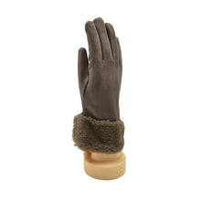 Load image into Gallery viewer, THSG1143: Brown: Faux Fur Cuff Gloves