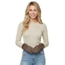 Load image into Gallery viewer, THSG1143: Brown: Faux Fur Cuff Gloves