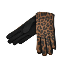 Load image into Gallery viewer, THSG1145: Camel: Luxe Leopard Gloves