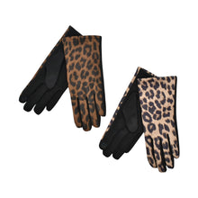 Load image into Gallery viewer, THSG1145: Camel: Luxe Leopard Gloves