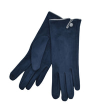 Load image into Gallery viewer, THSG1154: Navy Blue: One Button Gloves