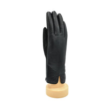 Load image into Gallery viewer, THSG1158: Black: Faux Leather Gloves