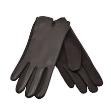Load image into Gallery viewer, THSG1160: Chocolate: Faux Leather Gloves