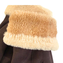 Load image into Gallery viewer, THSG1162: Brown: Faux Fur Double Layer Gloves