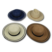 Load image into Gallery viewer, THSH1008: Navy: Border Brim Sun Hat