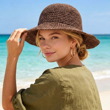 Load image into Gallery viewer, THSH1014: Brown: Foldable Shapeable Sun Hat