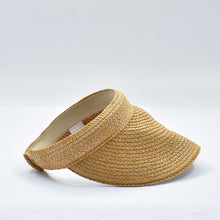 Load image into Gallery viewer, THSH1019: Camel: Wide Brim Sun Visor Hat with Elastic Band